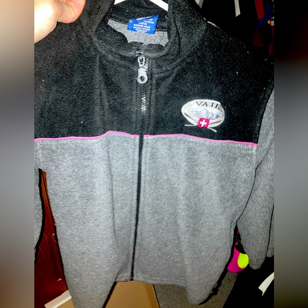 Vintage tipsy brand full zip fleece winter sweater vail resorts sweatshirt youth